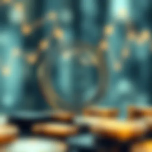 Visual representation of blockchain technology