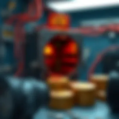 Illustration showing secure cryptocurrency storage methods