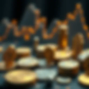 Conceptual visualization of cryptocurrency assets