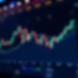 Illustration of a candlestick chart showcasing various patterns