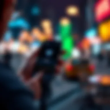 Engaging User Experience with Delta App User interacting with Delta App on a smartphone