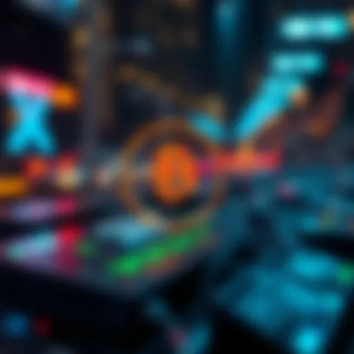 Visual representation of blockchain technology in finance