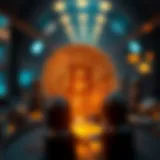 Visual representation of blockchain technology