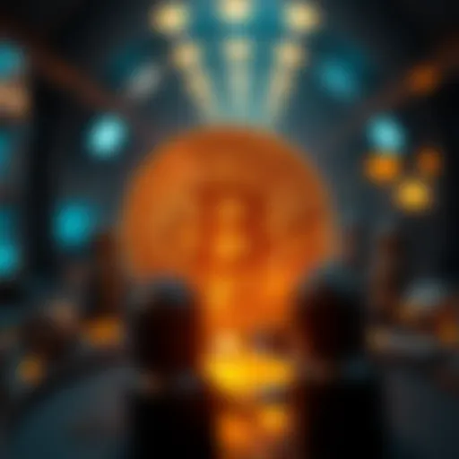 Visual representation of blockchain technology