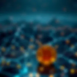 Visual representation of cryptocurrency bonds in a digital landscape