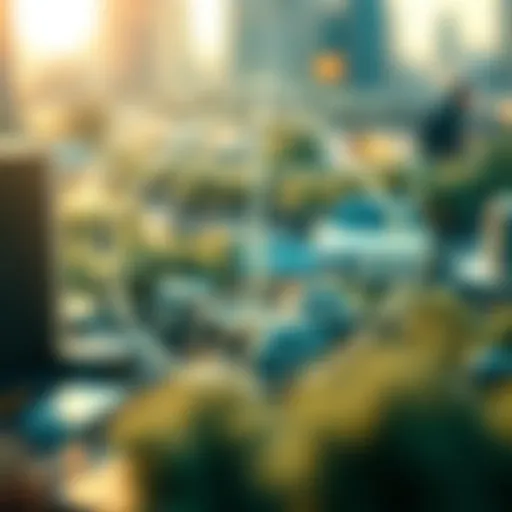 A detailed representation of blockchain technology showcasing its network structure.