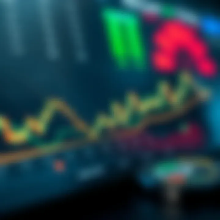 Graph showing cryptocurrency market trends