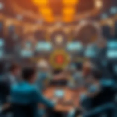 Infographic highlighting the operational mechanisms of DAOs