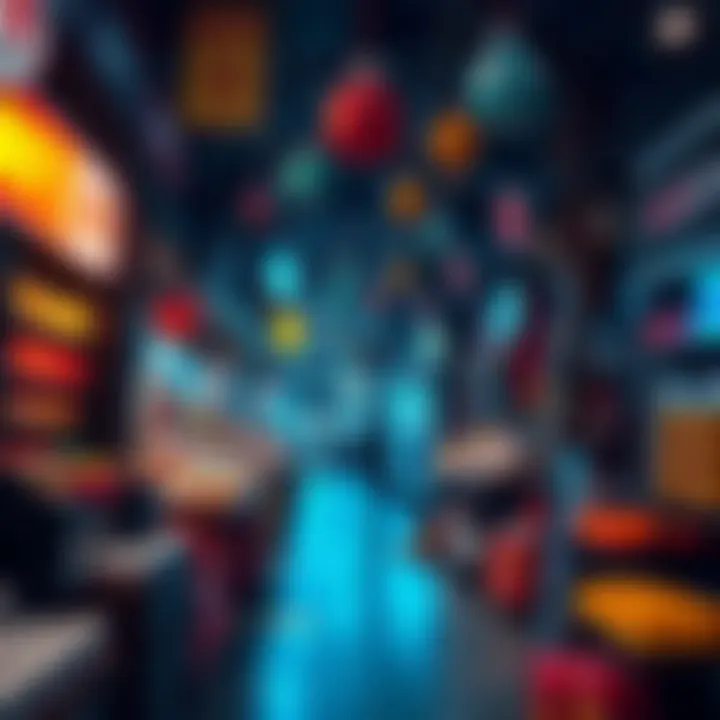 Digital Marketplace for NFTs Conceptual representation of NFTs in the digital marketplace