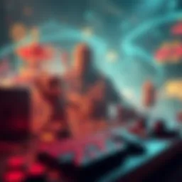 Conceptual illustration of NFT gaming integration with traditional gaming elements