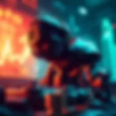 A conceptual image depicting future trends in cryptocurrency and gaming