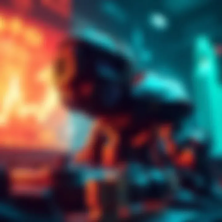 A conceptual image depicting future trends in cryptocurrency and gaming