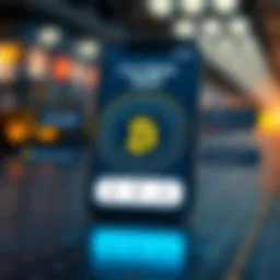 Secure mobile crypto wallet interface showing various features