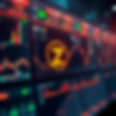 Illustration of digital platforms for cryptocurrency trading