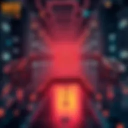 Visual representation of blockchain architecture