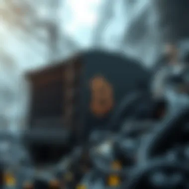 Illustration of Blockchain Technology in Mining Illustration of blockchain technology in mining