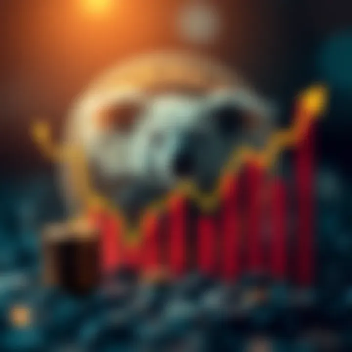 Graph depicting investment risks and rewards in cryptocurrency