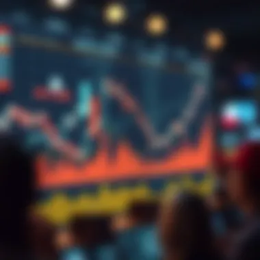 Graph illustrating cryptocurrency market trends