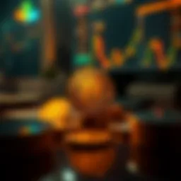 Conceptual visualization of trading strategies in cryptocurrency markets