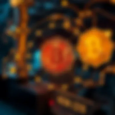 Blockchain Technology in Staking A conceptual diagram illustrating blockchain technology in staking