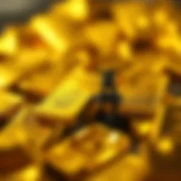 A digital representation of gold bars