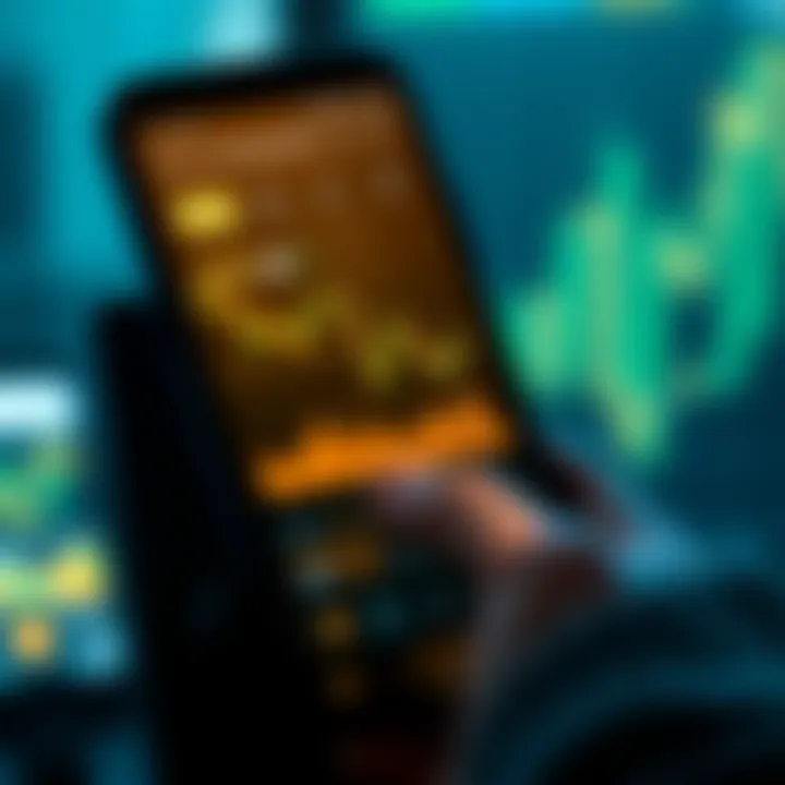A smartphone displaying a digital gold trading platform
