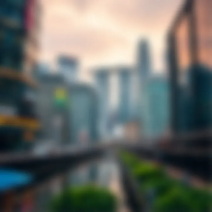 Singapore's Financial District: The Heart of the Economy Visual of Singapore's financial district highlighting its economic significance