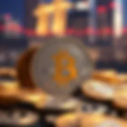Symbolic representation of the SingDollar alongside cryptocurrency icons