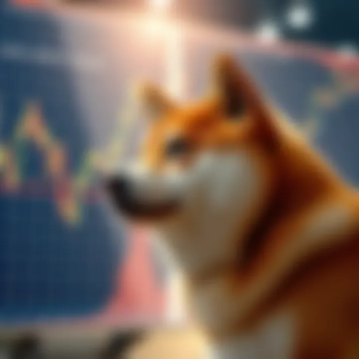 Market analysis graph showing cryptocurrency trends