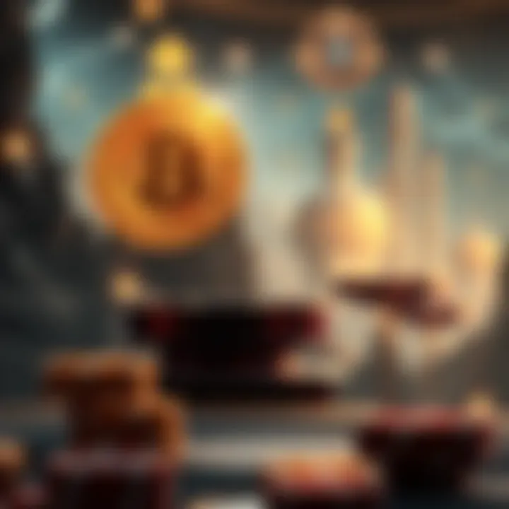 Future of Gambling: Bitcoin's Influence A futuristic landscape depicting the evolution of gambling with Bitcoin