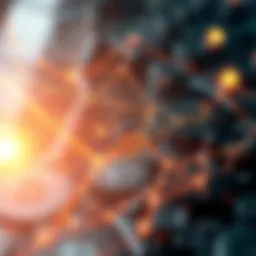 Visual representation of blockchain technology in finance