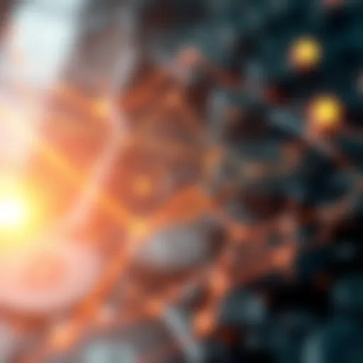 Visual representation of blockchain technology in finance