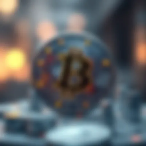 Symbol of Innovation in Cryptocurrency A futuristic digital currency symbolizing innovation