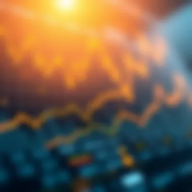 A graph showing the rapid value increase of cryptocurrencies