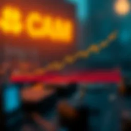 Graph illustrating Coinbase's stock performance over time