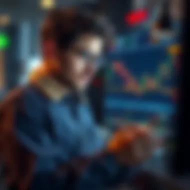 Trader using RSI alerts on a mobile device