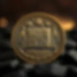 An ancient seal coin showcasing intricate designs