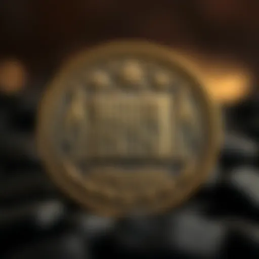 An ancient seal coin showcasing intricate designs