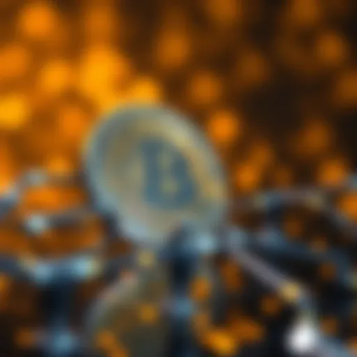 Conceptual illustration of blockchain technology integration