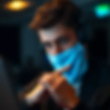 A user safeguarding themselves against online fraud