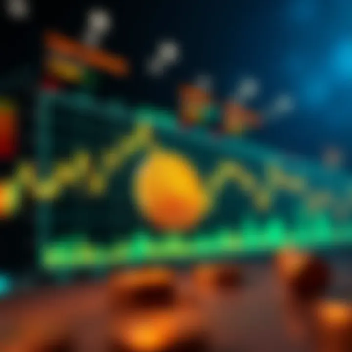 Chart showing cryptocurrency market trends