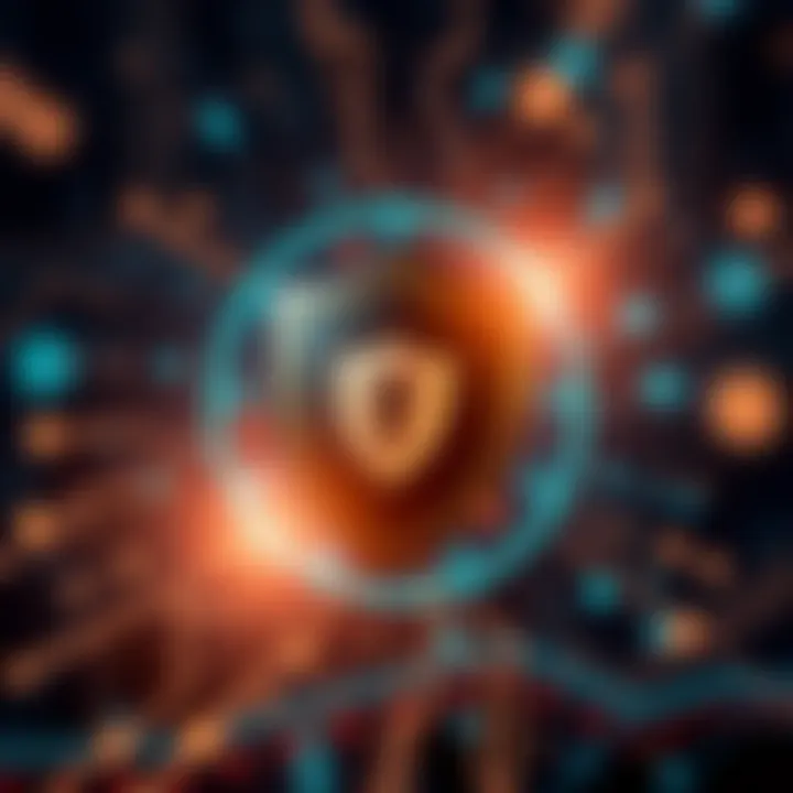 A security shield symbolizing the protection features of crypto wallets