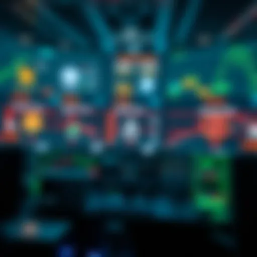 A visual representation of various cryptocurrency exchange platforms.