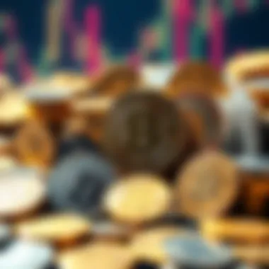 Illustration of diverse cryptocurrencies on the market