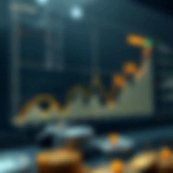 Graph showcasing potential risks and rewards in crypto investments